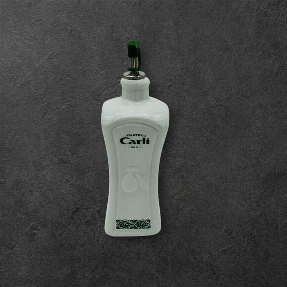 Fratelli Carli Olive Oil Dispenser Decanter Cruet Style Ceramic Includes Cap EUC - Picture 1 of 7
